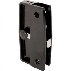 Prime-Line® 4" Black Plastic Sliding Screen Door Pull With Steel Latch
