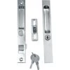 Prime-Line® 6-5/8" Hole Center Chrome-Plated Die-Cast Keyed Flush Mount Patio Door Handle
