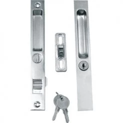 Prime-Line® 6-5/8" Hole Center Chrome-Plated Die-Cast Keyed Flush Mount Patio Door Handle