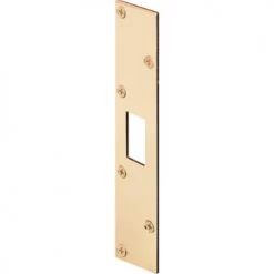 Prime-Line® 1-5/8" X 7-13/16" Brass-Plated Steel Security Entry Deadbolt Strike