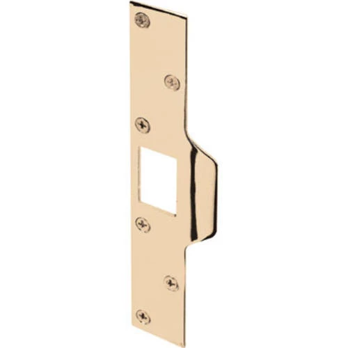 Prime-Line® 1-1/4" X 7-7/8" Brass-Plated Steel Security Entry Latch Strike 1 Prime-Line® 1-1/4" X 7-7/8" Brass-Plated Steel Security Entry Latch Strike