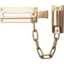 Prime-Line® 3-1/4" Brass-Plated Steel Keyed Chain Door Guard