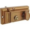 Prime-Line® 3-9/16" Brass-Painted Diecast Keyed Night Latch