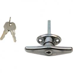 Prime-Line® Overhead Garage Door 1-1/2" Hole Center X 3" Shaft Zinc Diecast Locking T-Handle