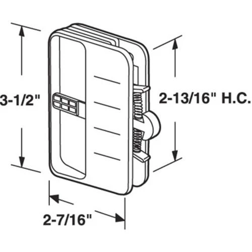 Prime-Line® 3-1/2" Black Plastic Sliding Screen Door Latch And Pull 2 Prime-Line® 3-1/2" Black Plastic Sliding Screen Door Latch And Pull - Image 2