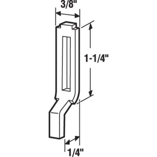 Prime-Line® 1-1/4" X 13/32" Steel Sliding Screen Door Latch Strike - 2 Pack 2 Prime-Line® 1-1/4" X 13/32" Steel Sliding Screen Door Latch Strike - 2 Pack - Image 2