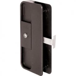 Prime-Line® Black Plastic Sliding Screen Door Pull With Steel Latch