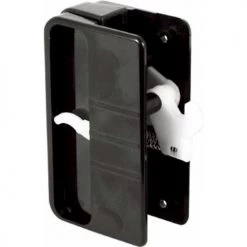 Prime-Line® 3-3/4" Black Plastic Sliding Screen Door Latch And Pull With Security Lock