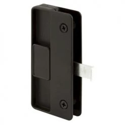 Prime-Line® 4-1/8" Black Plastic Sliding Screen Door Latch And Pull