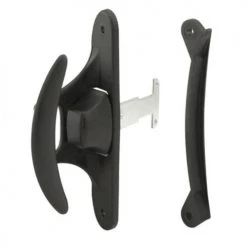 Prime-Line® 4-3/16" Black Plastic Sliding Screen Door Latch And Pull