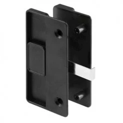 Prime-Line® 4-1/8" Black Plastic Sliding Screen Door Latch And Pull