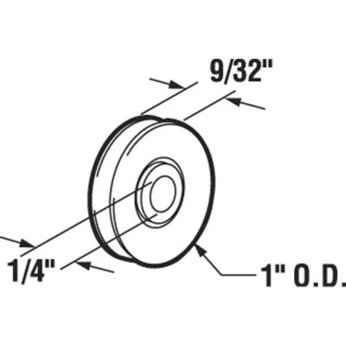Prime-Line® 9/32" X 1" Plastic Concave Sliding Screen Door Rollers - 2-Pack 2 Prime-Line® 9/32" X 1" Plastic Concave Sliding Screen Door Rollers - 2-Pack - Image 2