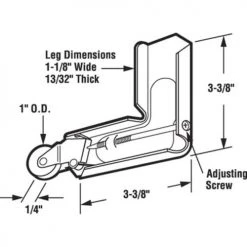 Prime-Line® 3-7/16" X 3-7/16" Aluminum Corner Roller Assembly With Plastic Wheel -Prime-Line Sales Shop B 604D