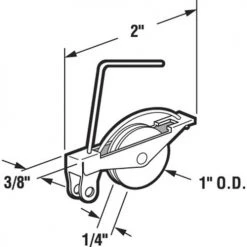 Prime-Line® 2" Steel Wire Spring Tension Roller Assemblies With 1" Steel Wheels - 2-Pack -Prime-Line Sales Shop B 610D