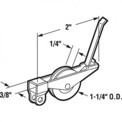 Prime-Line® 2" Straight Spring Tension Roller Assemblies With 1-1/4" Plastic Wheels - 2-Pack -Prime-Line Sales Shop B 636D