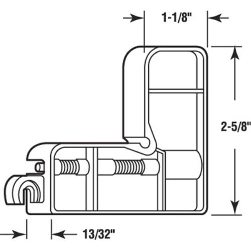 Prime-Line® 2-5/8" Diecast Screen Door Corner Assemblies - 2-Pack 2 Prime-Line® 2-5/8" Diecast Screen Door Corner Assemblies - 2-Pack - Image 2