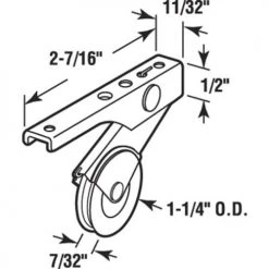 Prime-Line® 2-7/16" Steel Roller Assemblies With 1-1/4" Steel Wheels - 2-Pack -Prime-Line Sales Shop B 740D