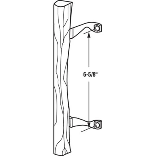 Prime-Line® 9" Die-Cast And Wood Inside Sliding Patio Door Pull 2 Prime-Line® 9" Die-Cast And Wood Inside Sliding Patio Door Pull - Image 2