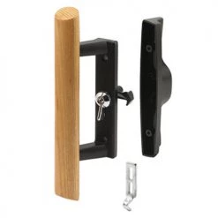 Prime-Line® 3-15/16" Hole Center Black Die-Cast Wood Sliding Patio Door Handle