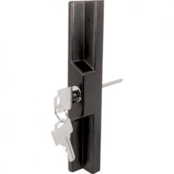 Prime-Line® 3" To 6-7/8" Hole Spacing Black Die-Cast Sliding Patio Door Lock And Pull