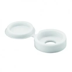Prime-Line® 9/16" White Folding Screw Cover Cap - 12 Pack