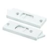 Prime-Line® 2-5/16" Hole Center White Plastic Spring-Loaded Tilt Latch Set