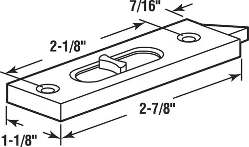Prime-Line® 2-1/8" Hole Center White Vinyl Sliding Window Tilt Latches 2 Prime-Line® 2-1/8" Hole Center White Vinyl Sliding Window Tilt Latches - Image 2
