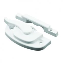 Prime-Line® 1-1/8" White Vinyl Window Sash Lock With 2-1/16" Hole Center Spacing