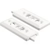 Prime-Line® 2-1/8" Hole Center White Vinyl Window Tilt Latch - 1 Pair