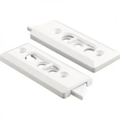 Prime-Line® 2-1/8" Hole Center White Vinyl Window Tilt Latch - 1 Pair