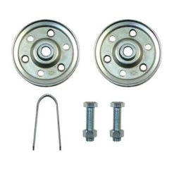Prime-Line® Overhead Garage Door 3" Steel Pulleys With Straps And Axle Bolts - 2-Pack