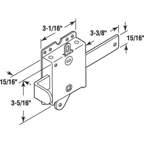 Prime-Line® Overhead Garage Door Heavy-Duty Steel Side Lock With Release Latch 2 Prime-Line® Overhead Garage Door Heavy-Duty Steel Side Lock With Release Latch - Image 2