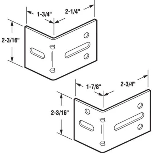 Prime-Line® Overhead Garage Door 2-1/4" And 2-3/4" Steel Track Brackets - 2-Pack 2 Prime-Line® Overhead Garage Door 2-1/4" And 2-3/4" Steel Track Brackets - 2-Pack - Image 2