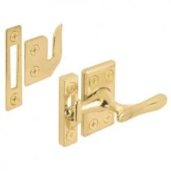 Prime-Line® 1-1/8" X 1-7/8" Brass-Plated Casement Lock With 3 Keepers