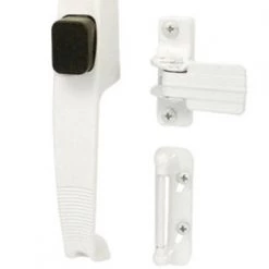Prime-Line® 1-3/4" Hole Center White Push Button Storm Latch Assembly
