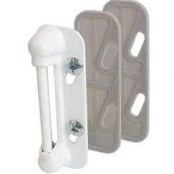 Prime-Line® 7/8" X 2-5/8" White Adjustable Aluminum Strike Plate With 2 Shims