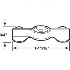 Prime-Line® 3/4" X 1-11/16" Zinc Plated Steel Double Wing Flush Clips - 4-Pack -Prime-Line Sales Shop L5939d