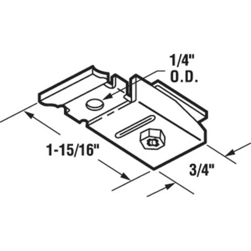 Prime-Line® 1/4" Inner Diameter Adjustable Steel Bifold Door Top Pivot Bracket 2 Prime-Line® 1/4" Inner Diameter Adjustable Steel Bifold Door Top Pivot Bracket - Image 2