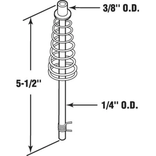 Prime-Line® 3/8" X 5-1/2" Steel Bifold Door Top Guide Pin 2 Prime-Line® 3/8" X 5-1/2" Steel Bifold Door Top Guide Pin - Image 2