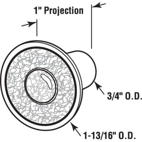 Prime-Line® Plastic Ivory Bifold Door Handles - 2 Pack 2 Prime-Line® Plastic Ivory Bifold Door Handles - 2 Pack - Image 2