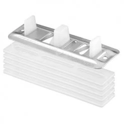 Prime-Line® 5" X 1-1/8" Adjustable Steel Bypass Door Bottom Guide With 5 Carpet Risers