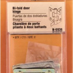 Prime-Line® 2-1/8" Brass-Plated Steel Self-Aligning Non-Mortise Bifold Door Hinges - 2 Pack -Prime-Line Sales Shop N6936