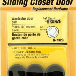 Prime-Line® 3/4" Classic Bronze Closet Door Finger Pulls - 4 Pack -Prime-Line Sales Shop N7320