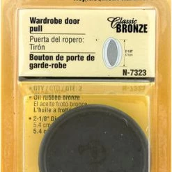 Prime-Line® 2-1/8" Classic Bronze Flush Round Closet Door Pulls - 2 Pack -Prime-Line Sales Shop N7323