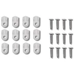 Prime-Line® Flush White Plastic Screen Clips With Screws - 12-Pack