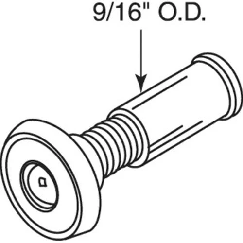 Prime-Line® 9/16" Bore 180° Chrome-Plated Brass Door Viewer 2 Prime-Line® 9/16" Bore 180° Chrome-Plated Brass Door Viewer - Image 2