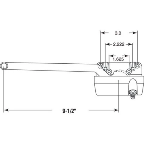 Prime-Line® 9-1/2" Coppertone Left Hand Single Arm Casement Window Operator 2 Prime-Line® 9-1/2" Coppertone Left Hand Single Arm Casement Window Operator - Image 2