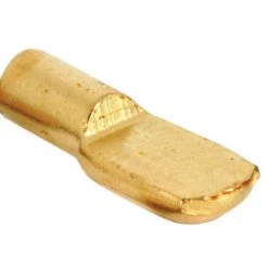 Prime-Line® 1/4" X 5/16" Brass-Plated Spoon Shelf Pegs - 8 Pack