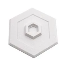 Prime-Line® 5" Flexible White Vinyl Hexagon Wall Protector