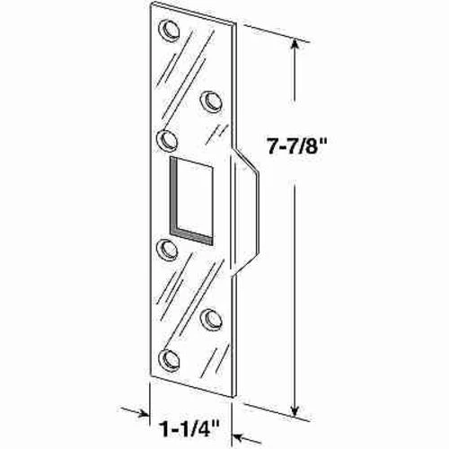 Prime-Line® 1-1/4" X 7-7/8" Brass-Plated Steel Security Entry Latch Strike 2 Prime-Line® 1-1/4" X 7-7/8" Brass-Plated Steel Security Entry Latch Strike - Image 2